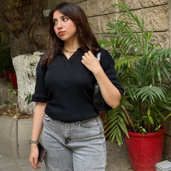 Women's Summer Casual Polo  - Black - Image 5