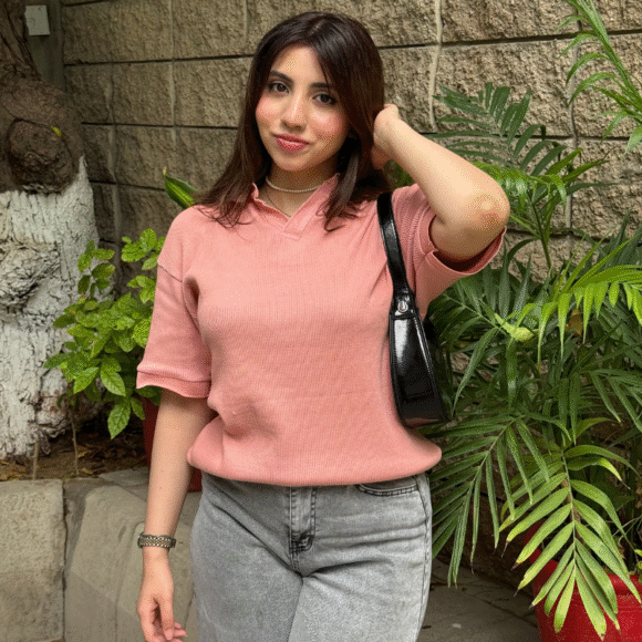 Women's Summer Casual Polo - Piink - Image 2