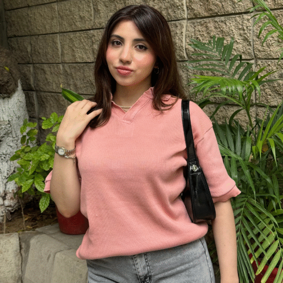 Women's Summer Casual Polo - Piink - Image 5